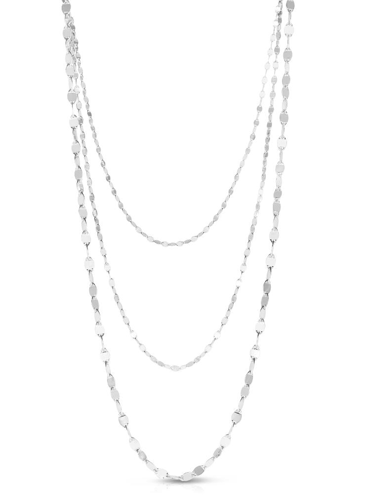 Silver Marina Link Triple Strand Bracelet