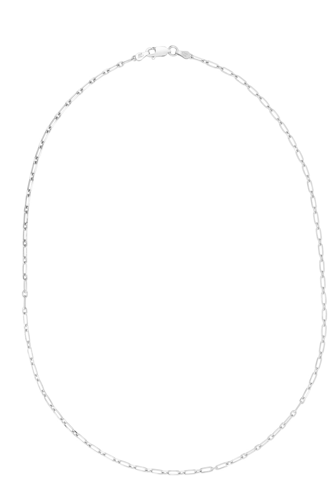 Silver Petite Paperclip 18"" Necklace