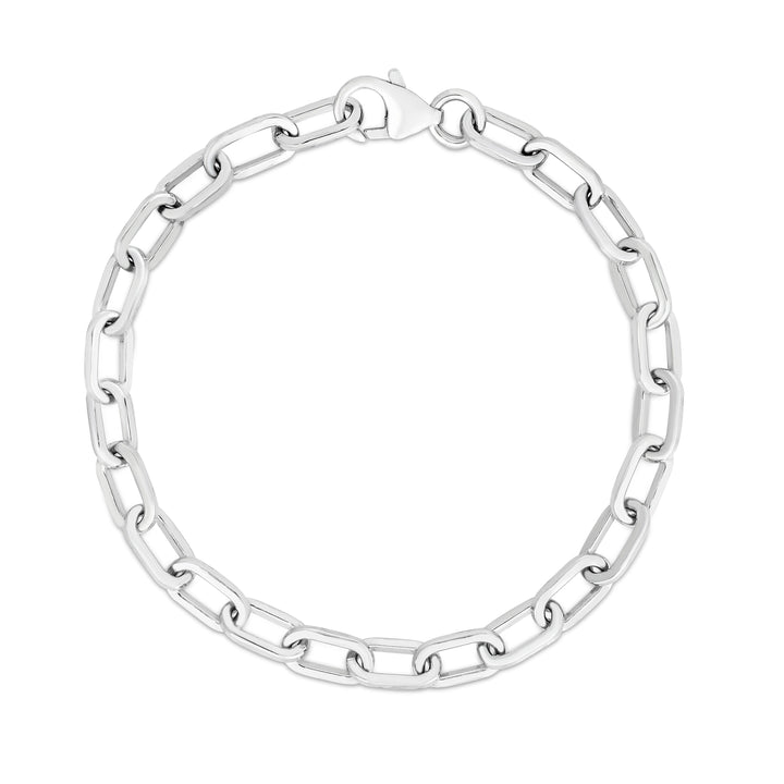 Silver Paperclip Chain Bracelet