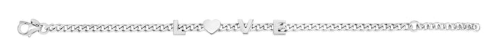 Silver Love Chain Bracelet