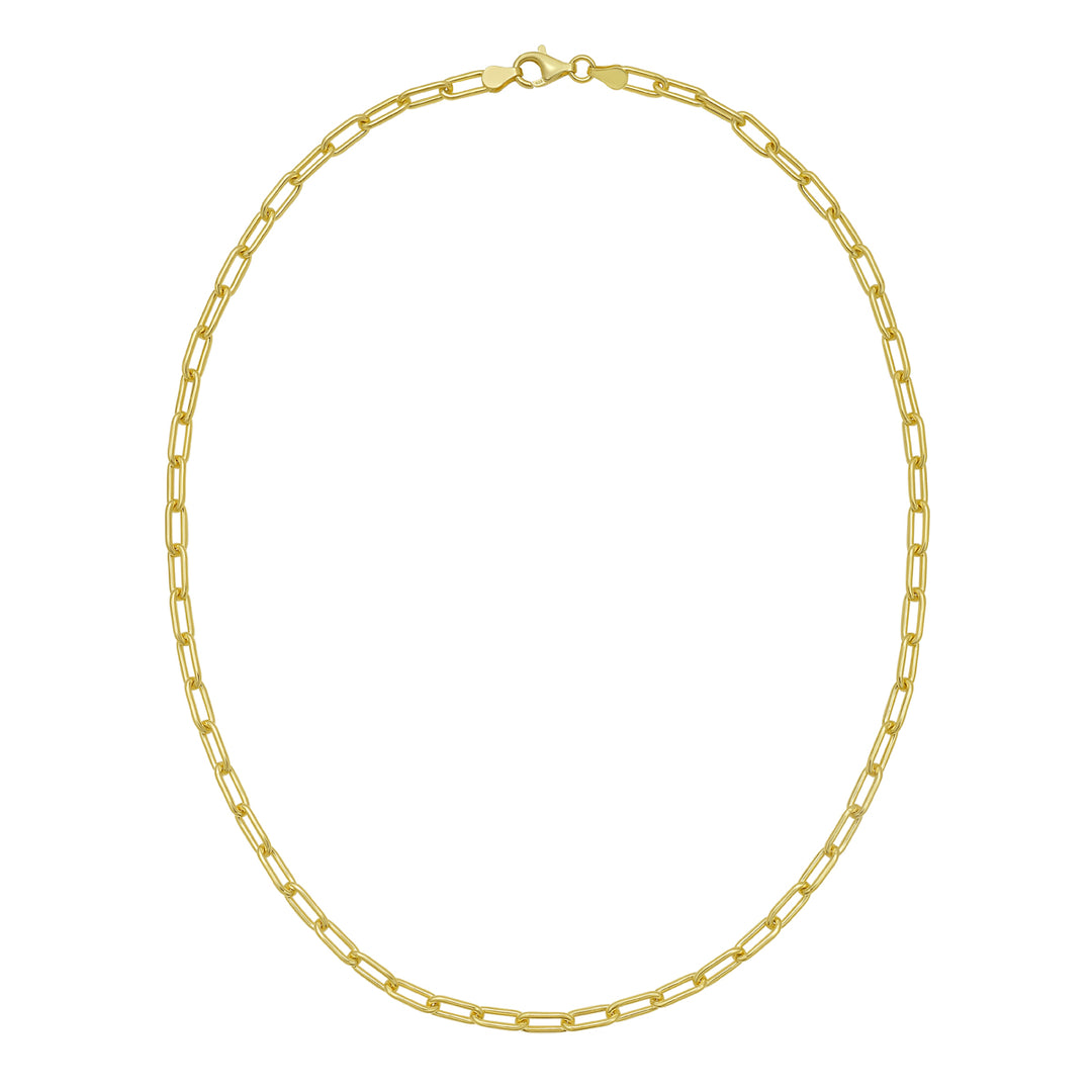 Gold Over Silver 4.1mm Paperclip Chain