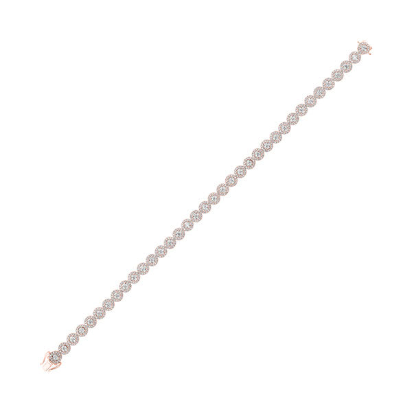 14Kt Rose Gold Diamond 2Ctw Bracelet
