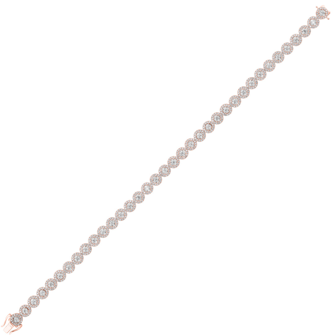 14Kt Rose Gold Diamond 2Ctw Bracelet