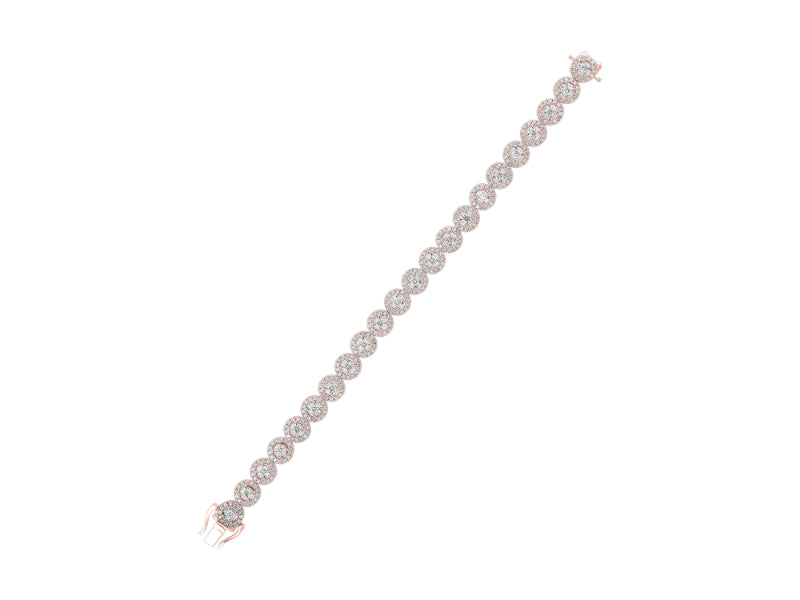 14Kt Rose Gold Diamond 5Ctw Bracelet