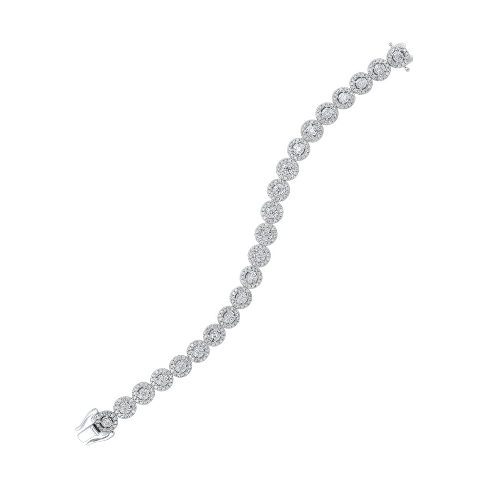 14Kt White Gold Diamond 5Ctw Bracelet