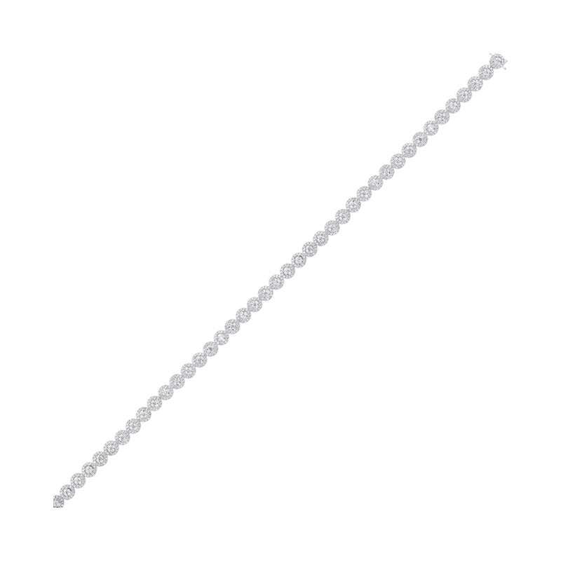 14KT White Gold & Diamond Classic Book Tru Reflection Bracelet  - 4 ctw