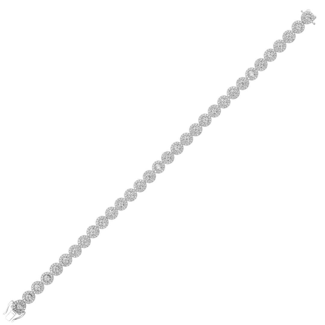 14Kt White Gold Diamond 3Ctw Bracelet