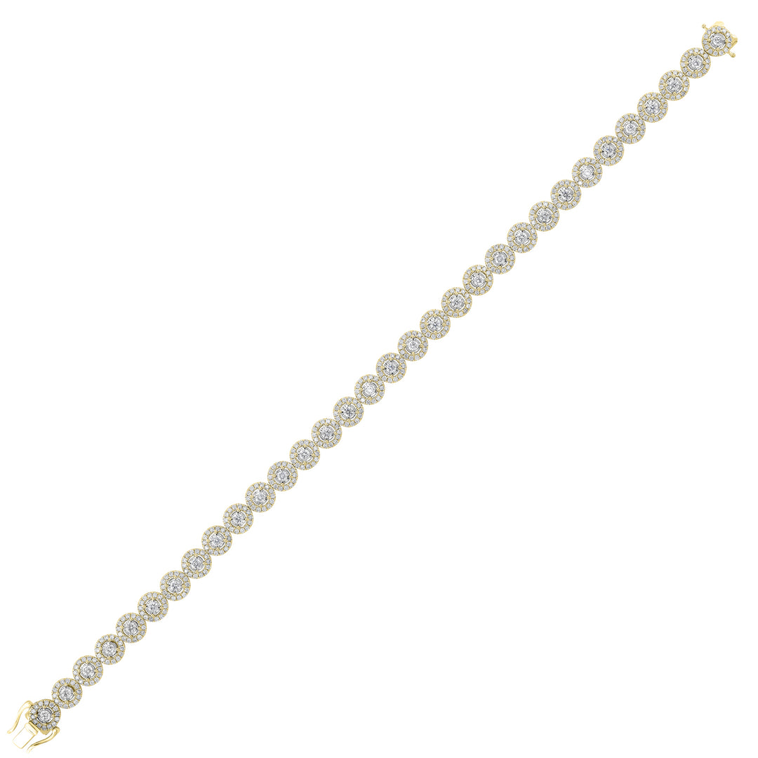 14Kt Yellow Gold Diamond 3Ctw Bracelet