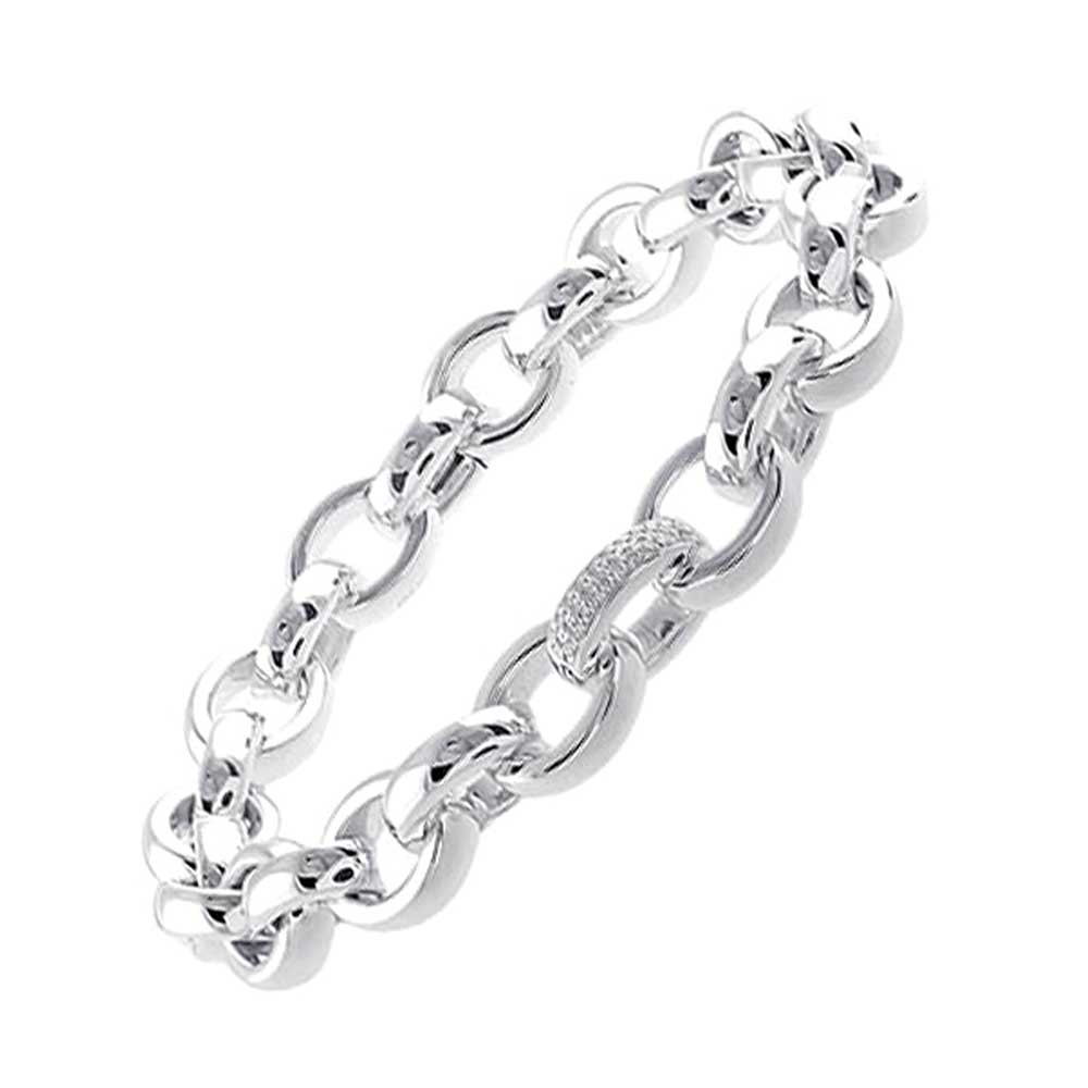 Silver Diamond 1/10Ctw Bracelet