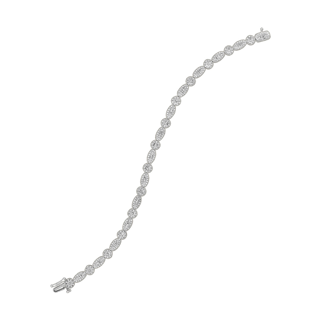 14Kt White Gold Diamond 1Ctw Bracelet