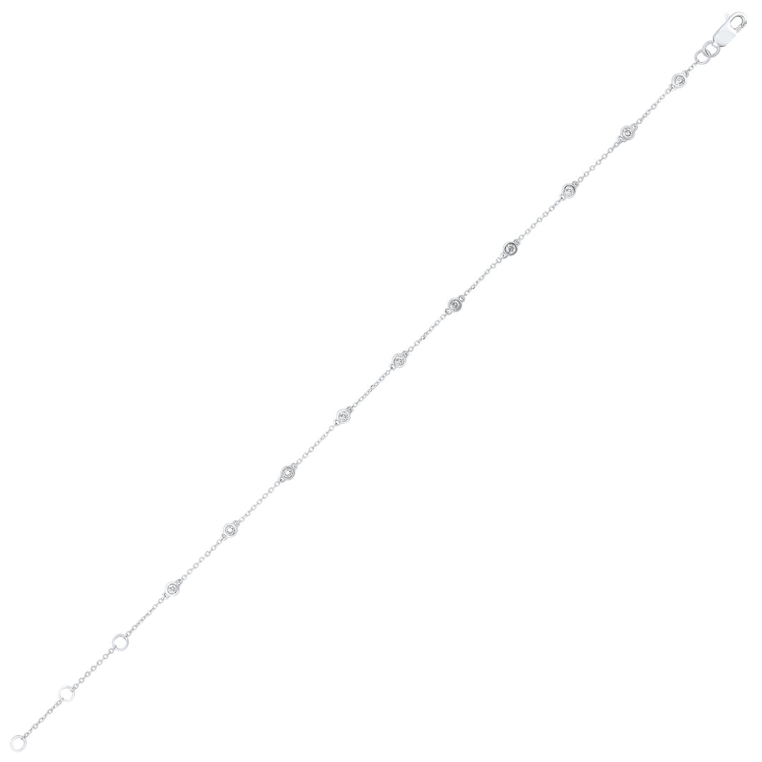 14Kt White Gold Diamond 1/4Ctw Bracelet