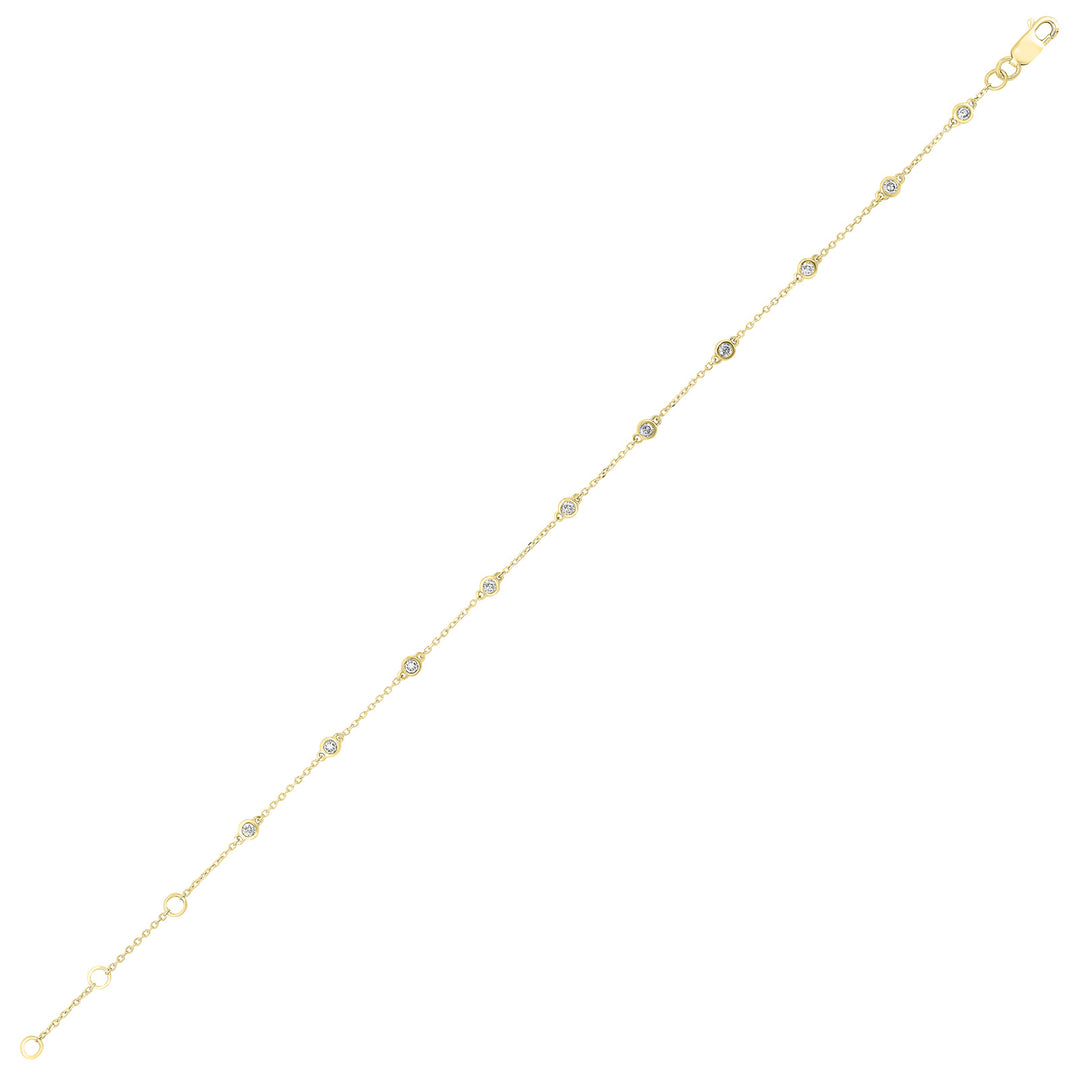 14Kt Yellow Gold Diamond 1/4Ctw Bracelet