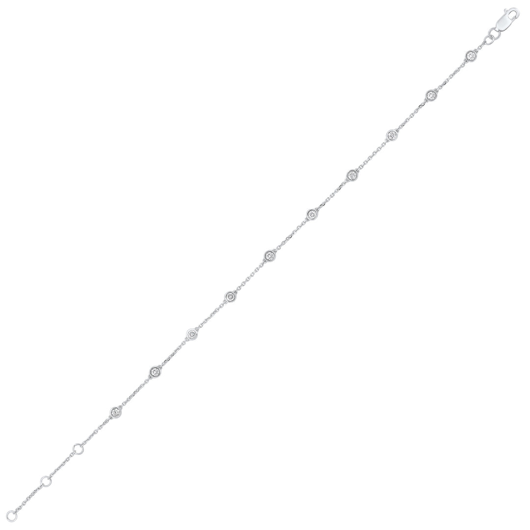 14Kt White Gold Diamond 1/2Ctw Bracelet