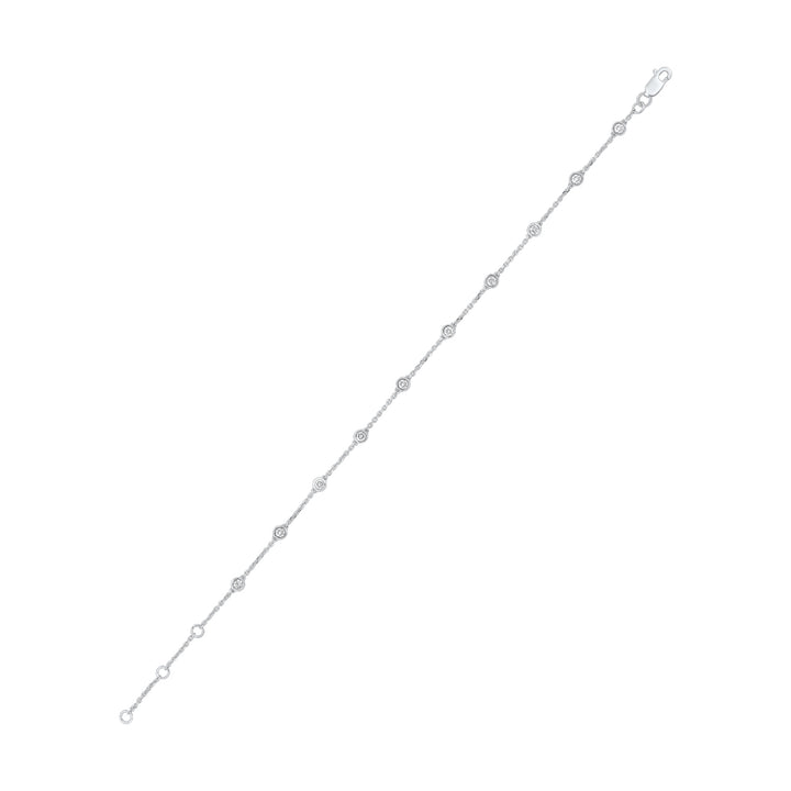 14Kt White Gold Diamond 1/2Ctw Bracelet