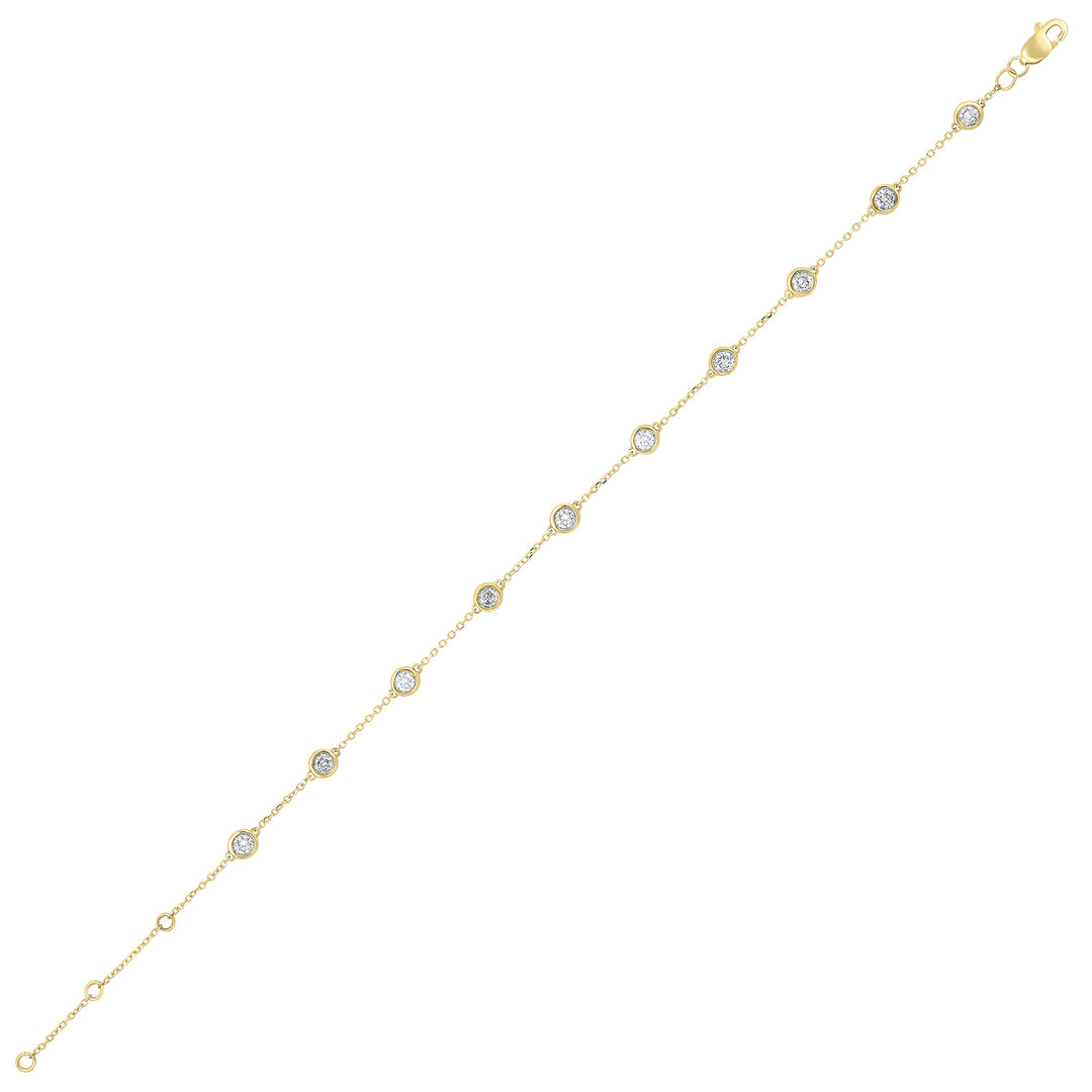 14Kt Yellow Gold Diamond 3/4Ctw Bracelet
