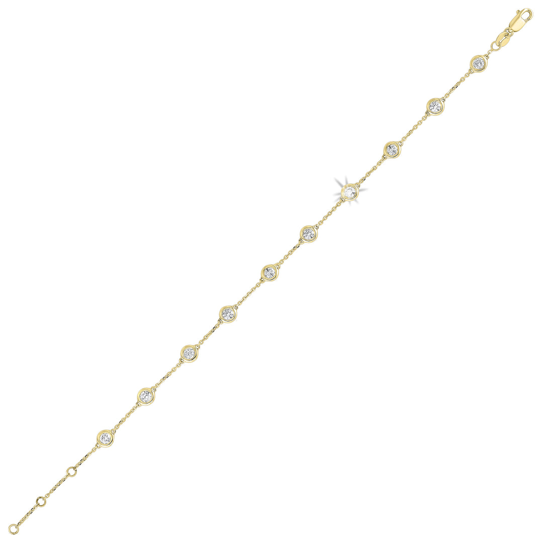14Kt Yellow Gold Diamond 3/4Ctw Bracelet