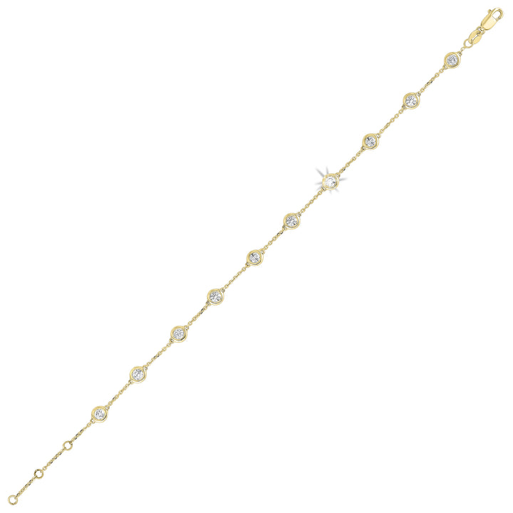 14Kt Yellow Gold Diamond 3/4Ctw Bracelet