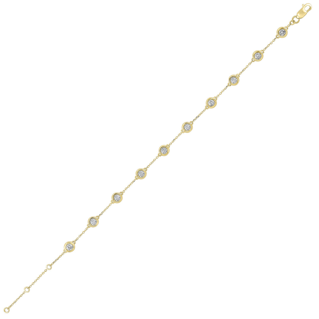 14Kt Yellow Gold Diamond 1Ctw Bracelet