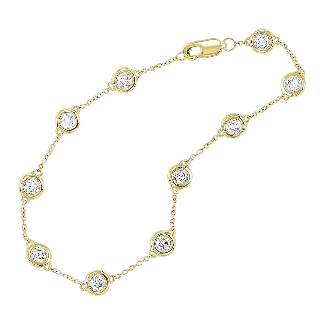14Kt Yellow Gold Diamond 1Ctw Bracelet