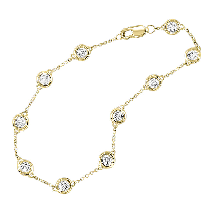 14Kt Yellow Gold Diamond 1Ctw Bracelet