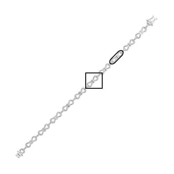 14Kt White Gold Diamond 2Ctw Bracelet