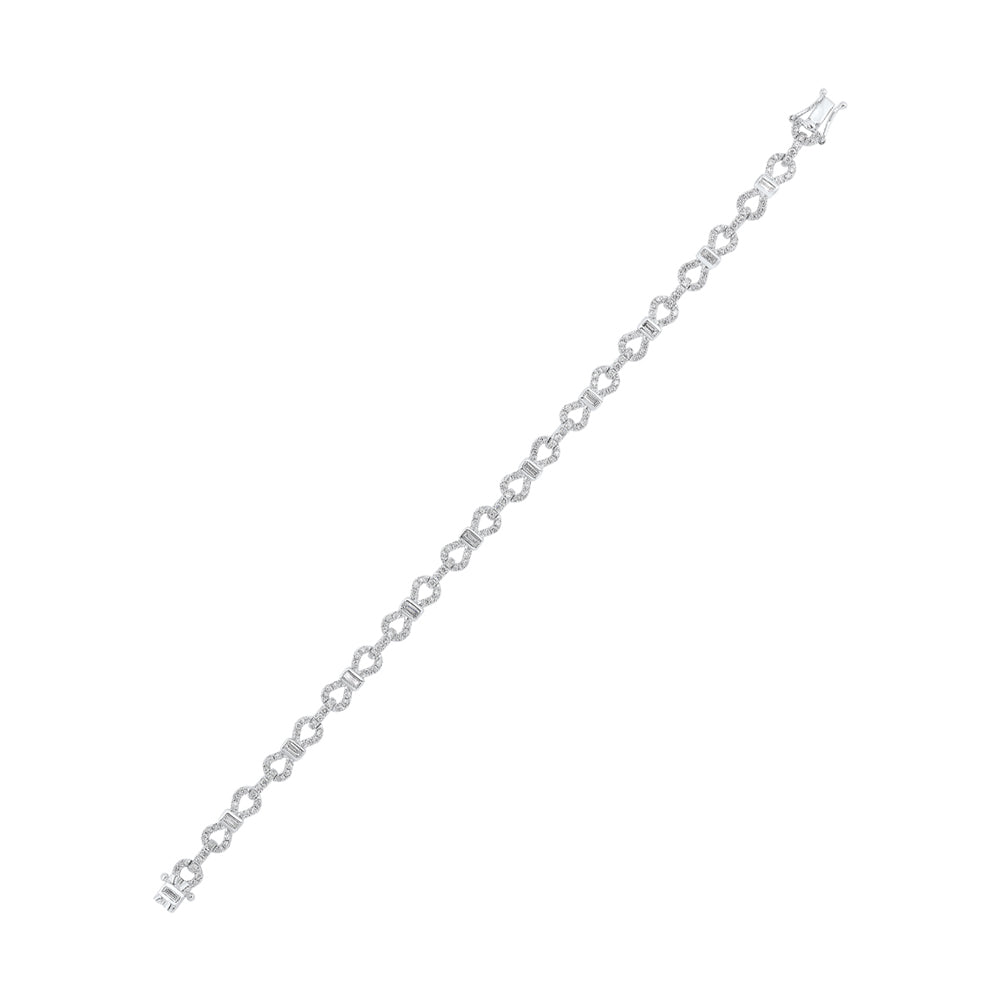 14Kt White Gold Diamond 2Ctw Bracelet