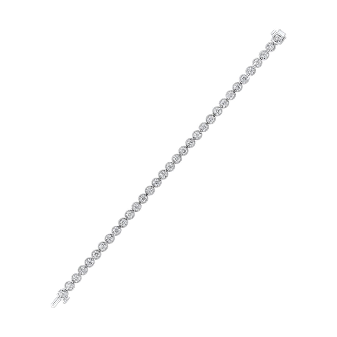 14Kt White Gold Diamond 3Ctw Bracelet