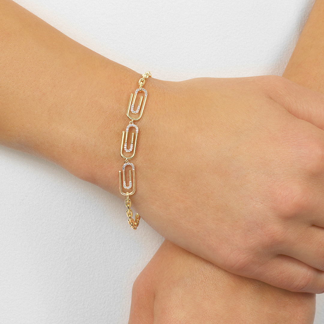 10Kt Yellow Gold Diamond 1/7Ctw Bracelet