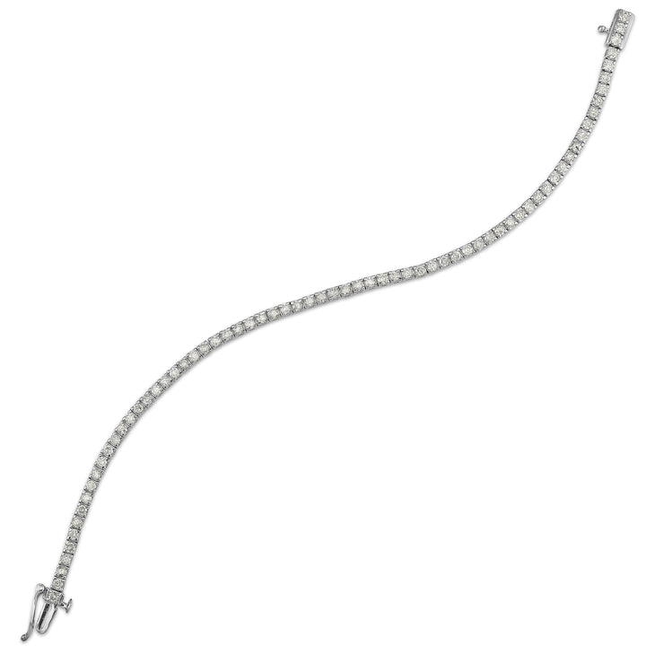 14Kt White Gold Diamond 3Ctw Bracelet