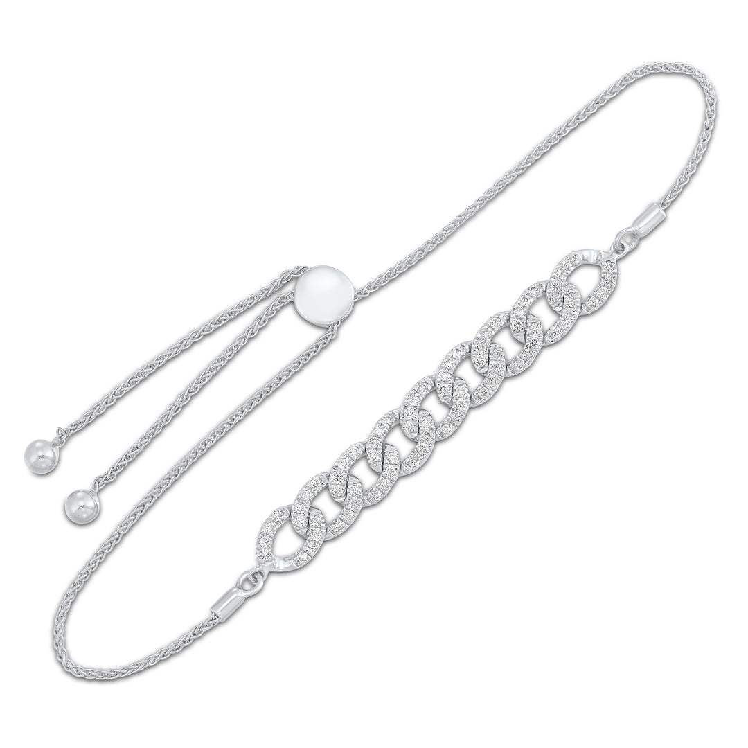 10Kt White Gold Diamond 5/8Ctw Bracelet