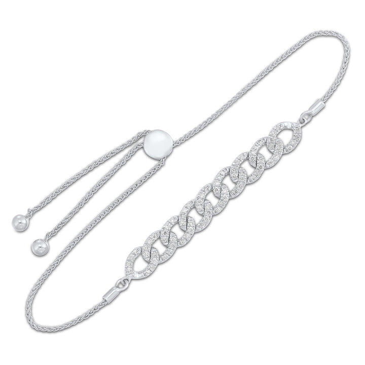 10Kt White Gold Diamond 5/8Ctw Bracelet