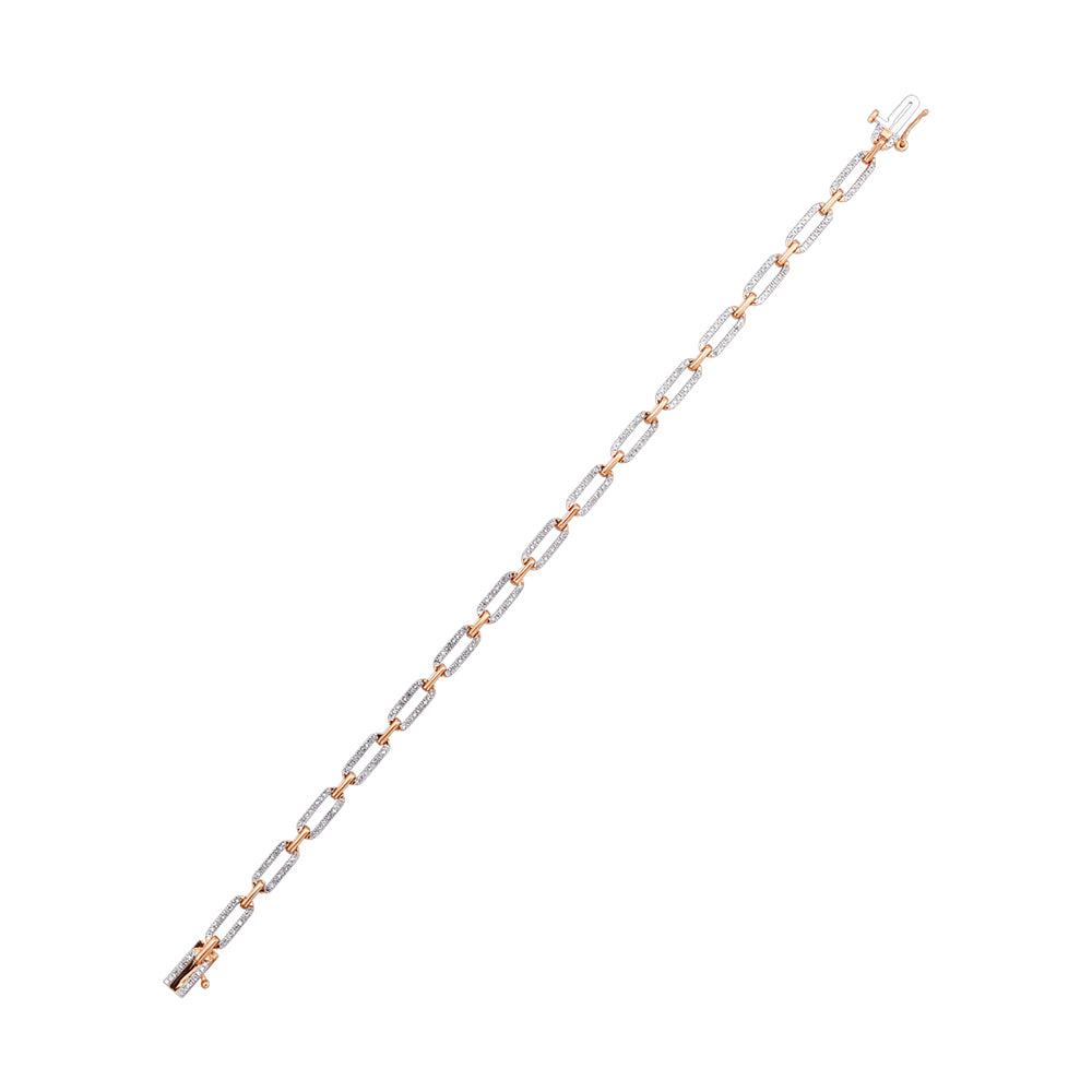 10Kt Rose Gold Diamond 1/2Ctw Bracelet