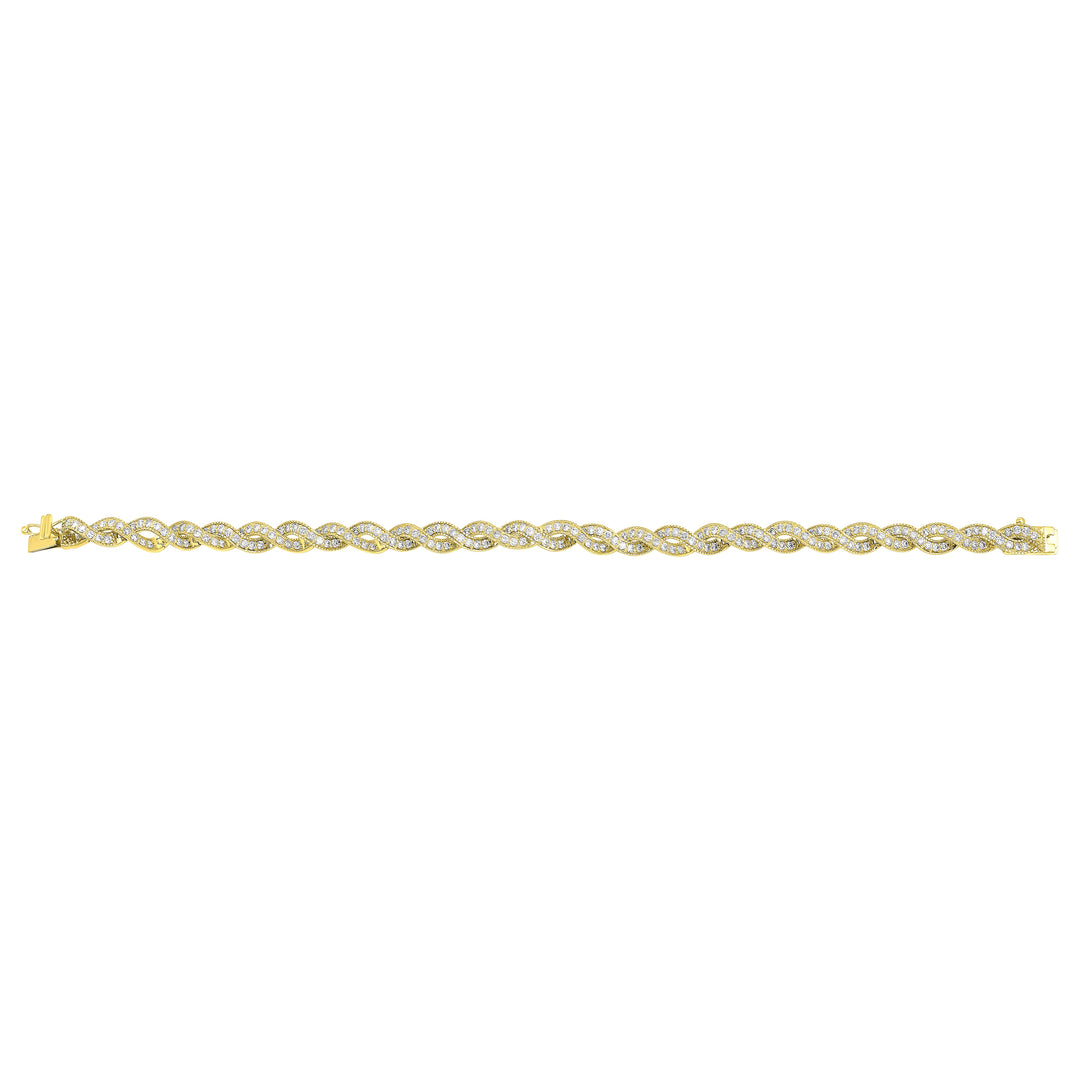 14Kt Yellow Gold Diamond 3Ctw Bracelet