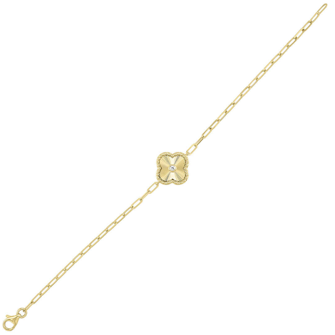 10Kt Yellow Gold Diamond 1/25Ctw Bracelet
