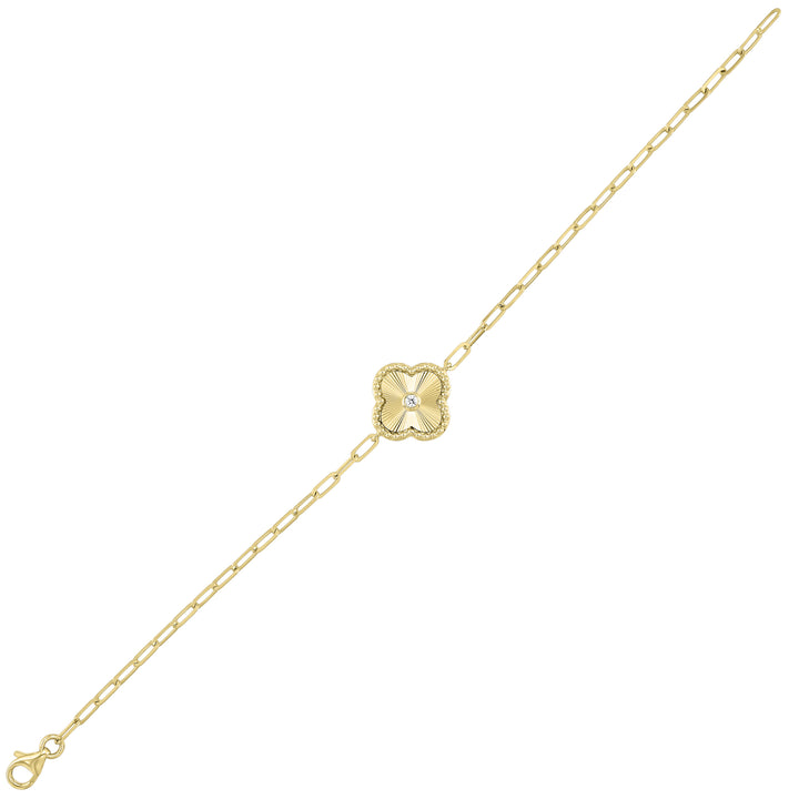 10Kt Yellow Gold Diamond 1/25Ctw Bracelet