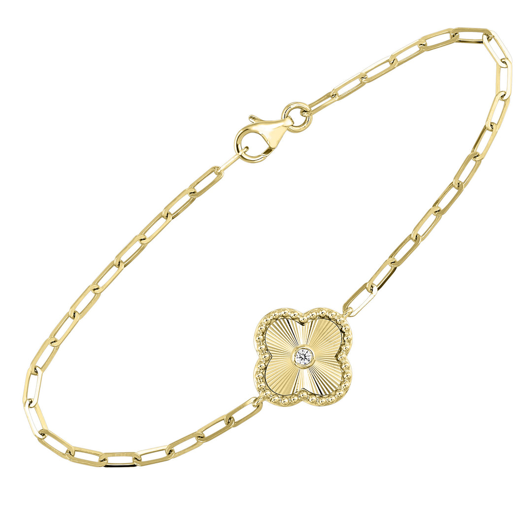 10Kt Yellow Gold Diamond 1/25Ctw Bracelet