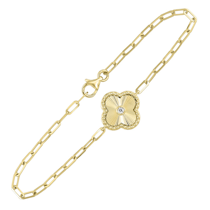 10Kt Yellow Gold Diamond 1/25Ctw Bracelet
