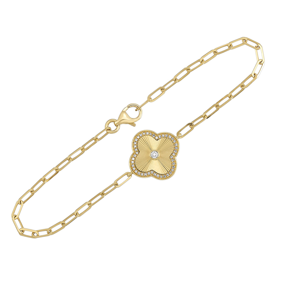 10Kt Yellow Gold Diamond 1/25Ctw Bracelet