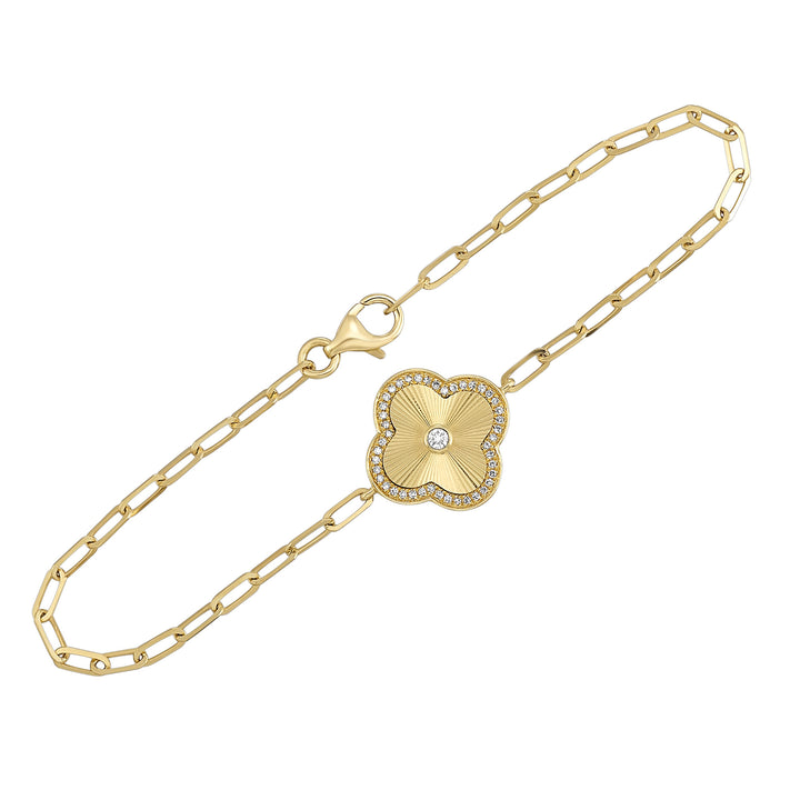 10Kt Yellow Gold Diamond 1/25Ctw Bracelet
