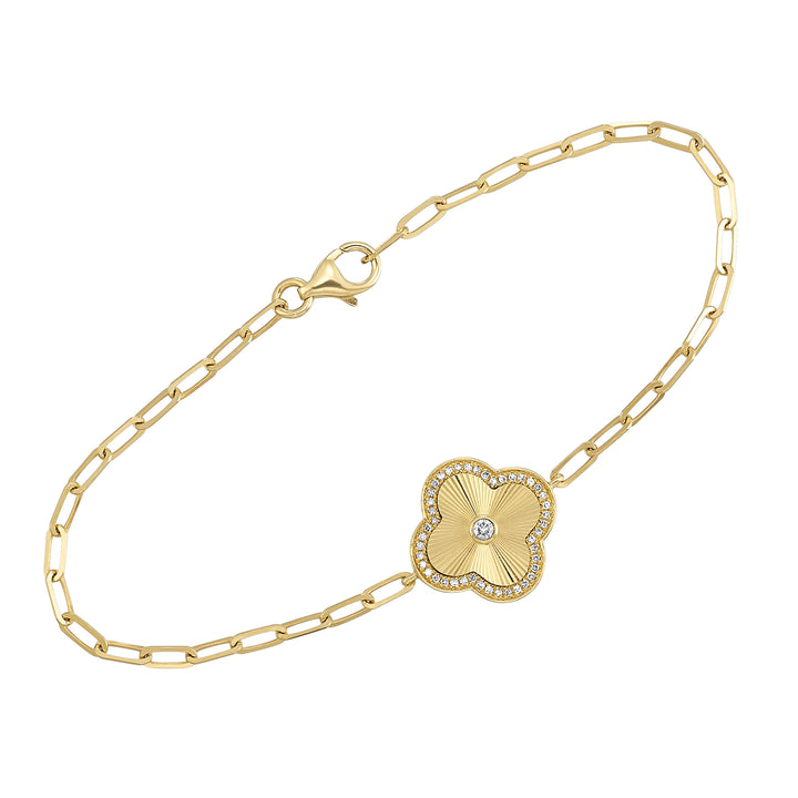 10Kt Yellow Gold Diamond 1/25Ctw Bracelet