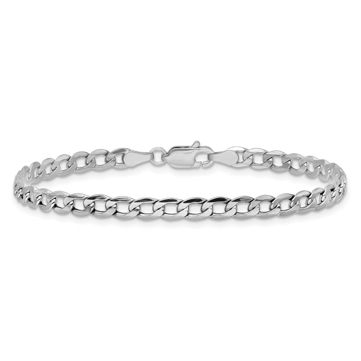 14k White Gold 3.35mm Semi-Solid Curb Chain