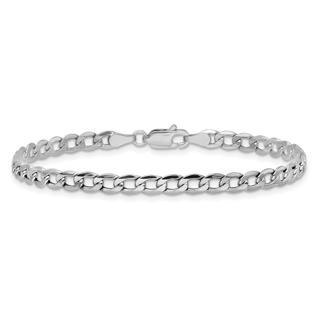 14k White Gold 3.35mm Semi-Solid Curb Chain