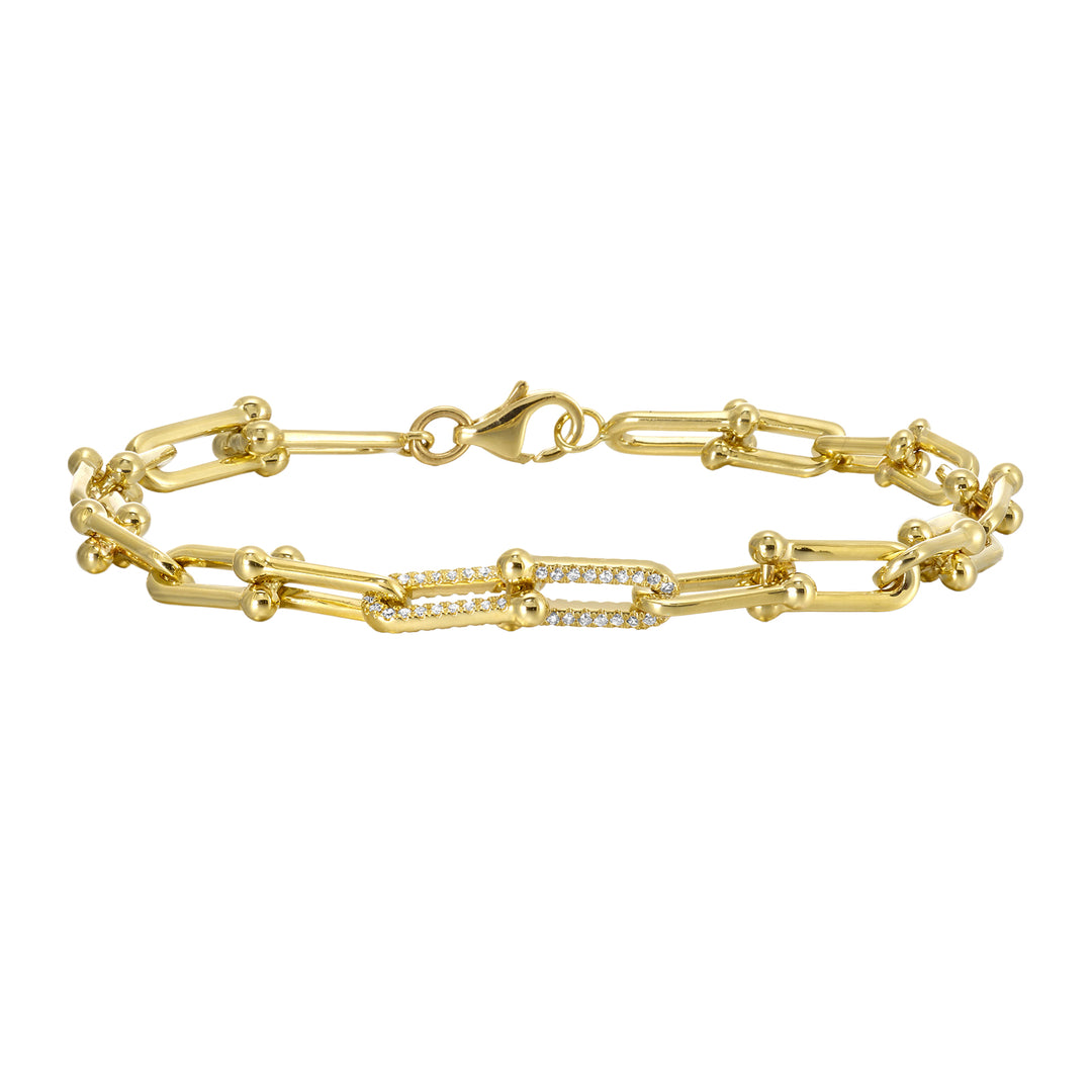 14Kt Yellow Gold Diamond 1/5Ctw Bracelet