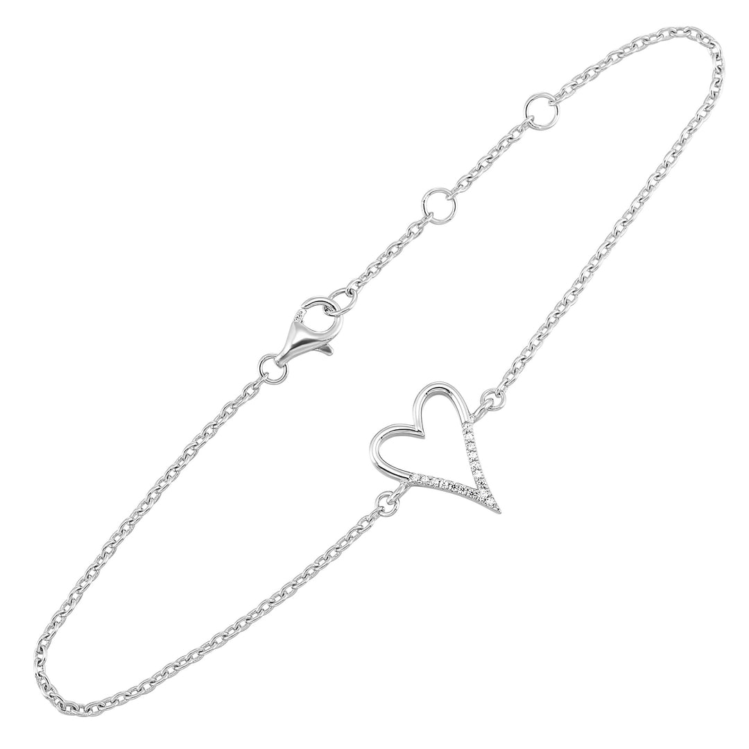 Silver Diamond 1/20Ctw Bracelet