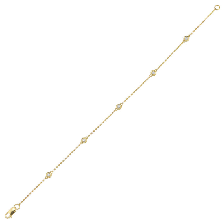 14Kt Yellow Gold Diamond 1/8Ctw Bracelet