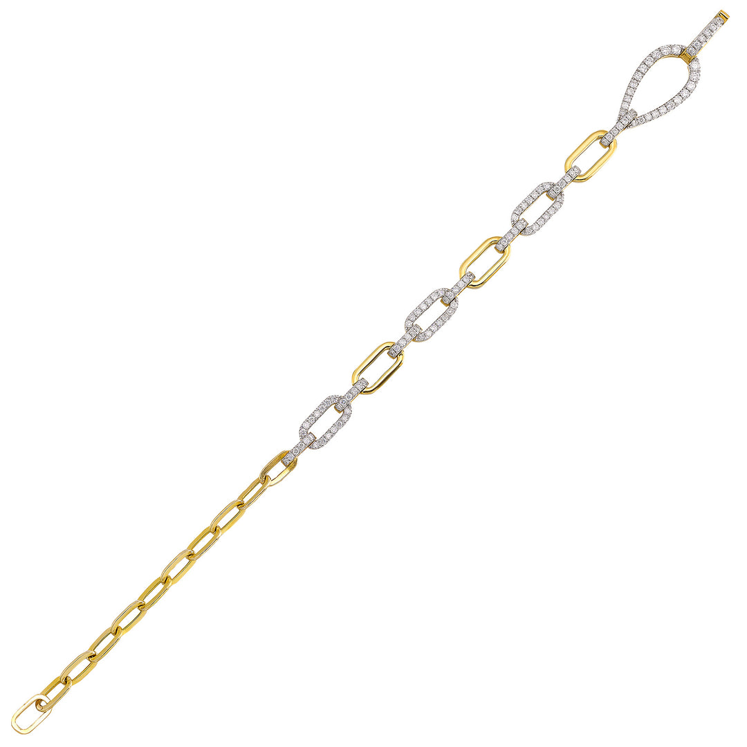 14Kt Yellow Gold Diamond 3/4Ctw Bracelet