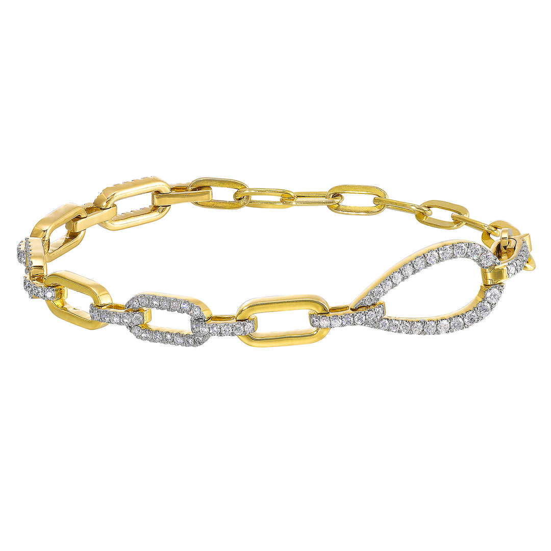 14Kt Yellow Gold Diamond 3/4Ctw Bracelet