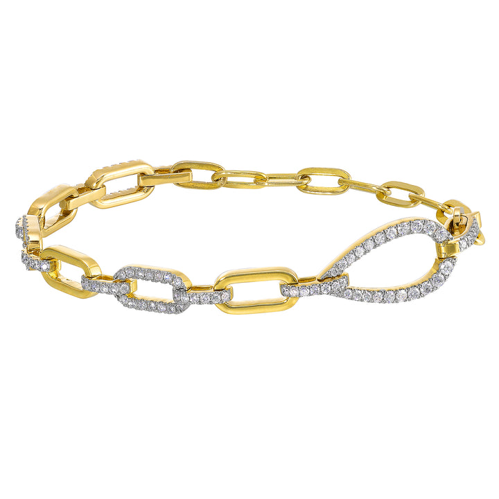 14Kt Yellow Gold Diamond 3/4Ctw Bracelet