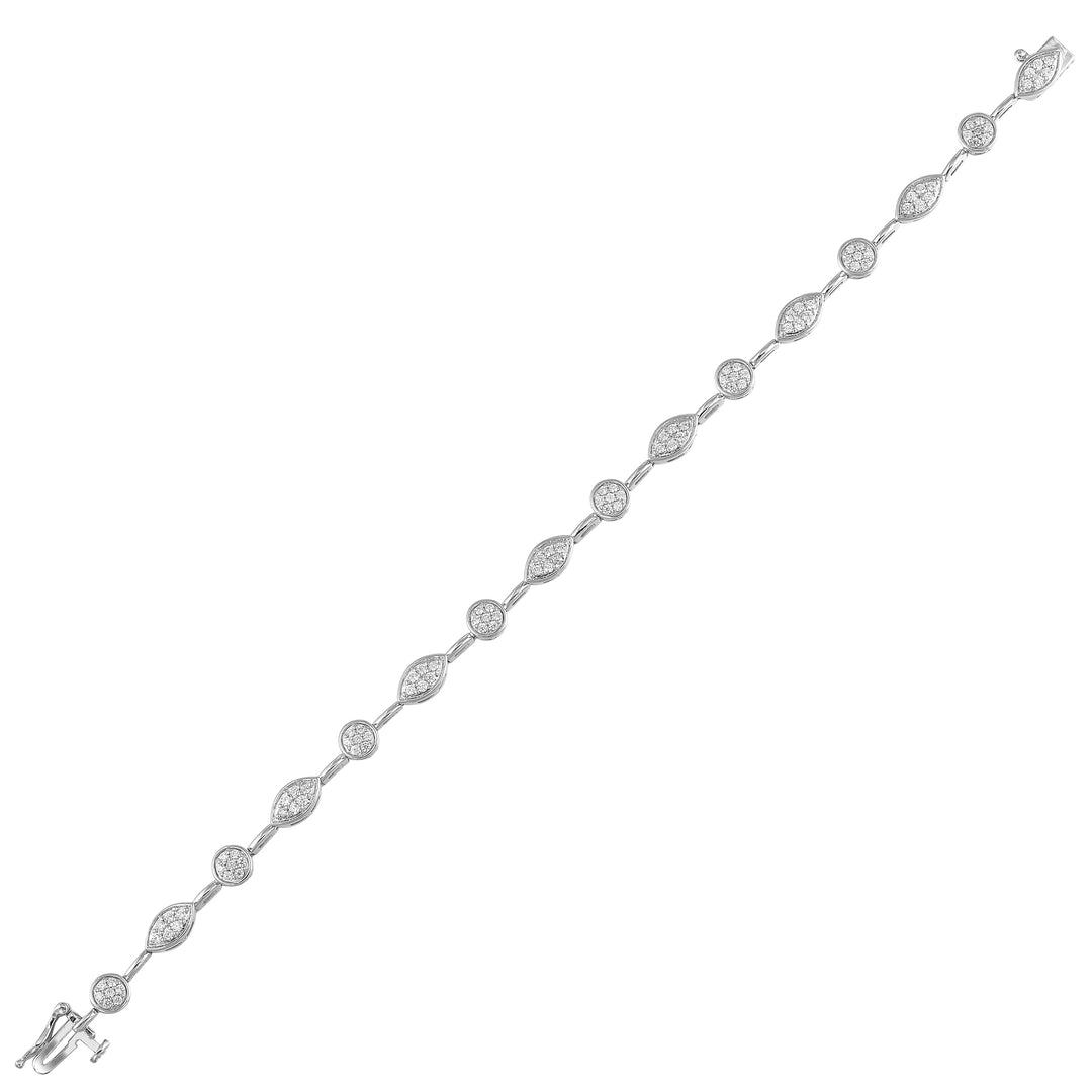 10Kt White Gold Diamond 1Ctw Bracelet