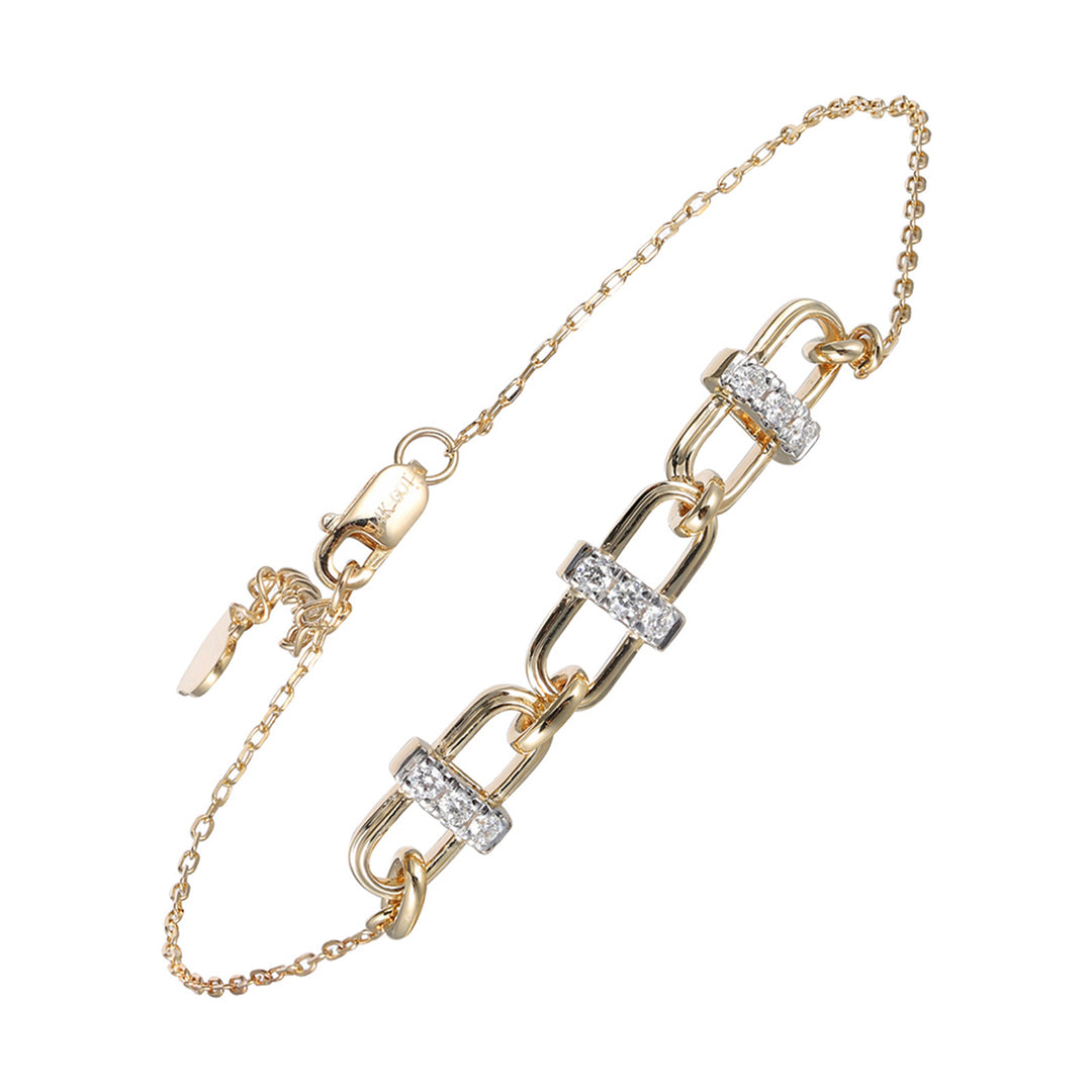 14Kt Yellow Gold Diamond 1/7Ctw Bracelet